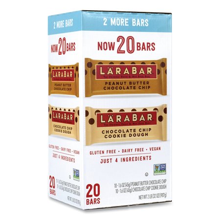 LARABAR™ The Original Fruit and Nut Food Bar, Assorted Flavors, 1.6oz Bar, PK20 10173